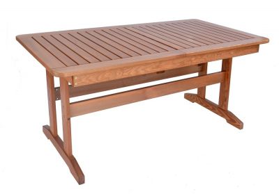 Kvalitný skladací záhradný stôl LUISA 160-210 cm z borovicového dreva- lakovaný