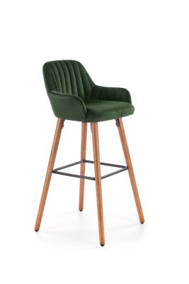 Barová čalúnená stolička CINDY H93 tmavo zelená