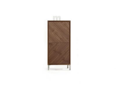 Dýhovaná komoda ATIKA 2 - 680x420x1430 mm - orech prírodný