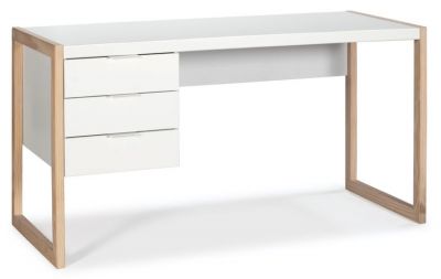 Moderný pracovný stôl FRANK 140 cm z borovicového dreva
