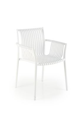 Záhradné ratanová stolička K492 biela