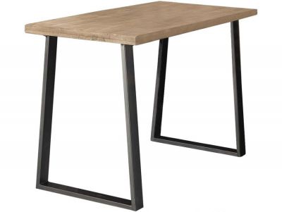 Jedálenský barový stôl TROPICO 135 cm mangové prírodné drevo, oceľová podnož