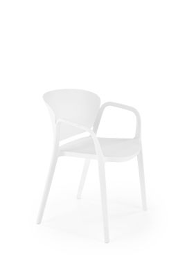 Plastová stohovateľná stolička K491 biela