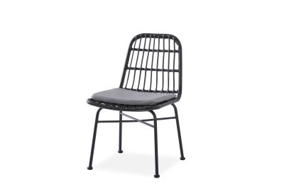 Záhradné ratanová stolička K401 čierna