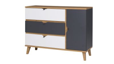 Moderná komoda MALMO Z3 Zlatý dub