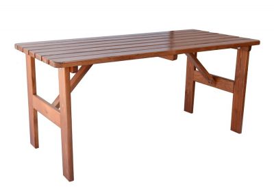 Drevený záhradný stôl VIKING 180cm‎ z borovicového dreva - lakovaný