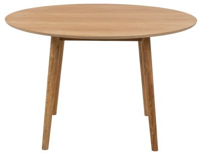 Drevený jedálenský stôl okrúhly EVERET Ø120x75 cm - dub prírodný
