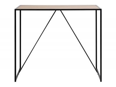 Moderný jedálenský barový stôl FLOWER W 120 cm dubové drevo, kovové nohy