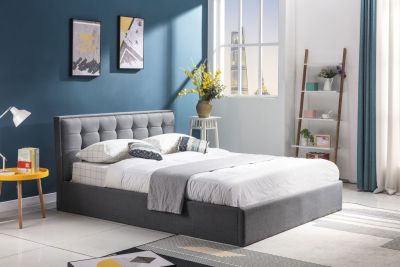 Čalúnená posteľ PADVA s úložným priestorom 90x200 - sivá