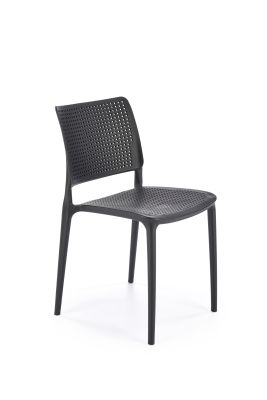 Záhradná plastová stolička K514 čierna