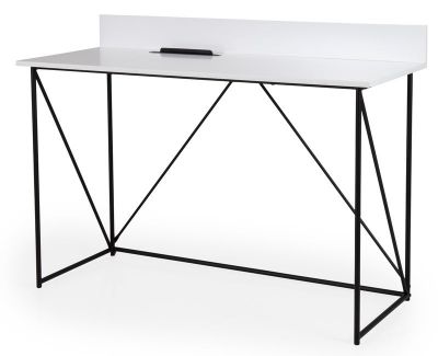 Dizajnový kancelársky stôl TASON 120x75 cm - bielo-čierny