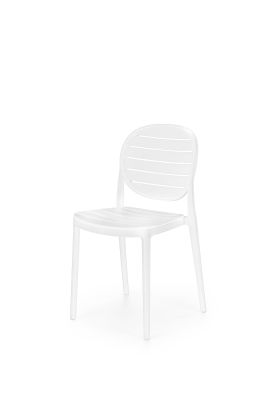 Záhradná plastová stolička K529 biela