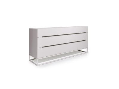 Komoda VALENTÍNA 2  v prevedení RAL 9010 biela matná - 1800x420/750 mm