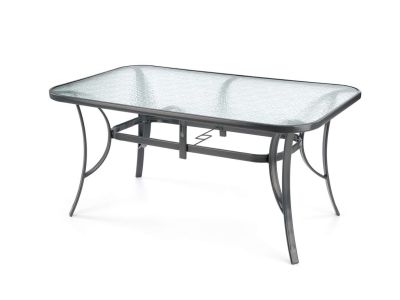 Záhradný ratanový stôl MOSLER tmavo sivý