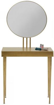 Toaletný stolík so zrkadlom ART 70x153 cm - farba zlatá