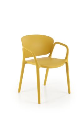 Plastová stohovateľná stolička K491 žltá