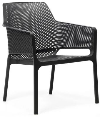 Záhradná stolička RIPLEY 67x87 cm z polypropylénu - antracitová